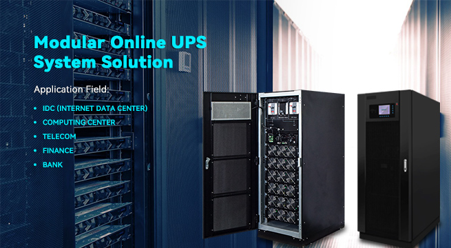 Solução modular de sistema UPS on-line