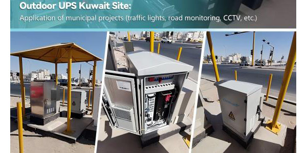 Outdoor UPS applications in Kuwait municipal transportation stations